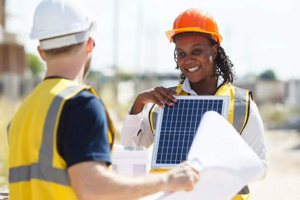 two construction worker at site