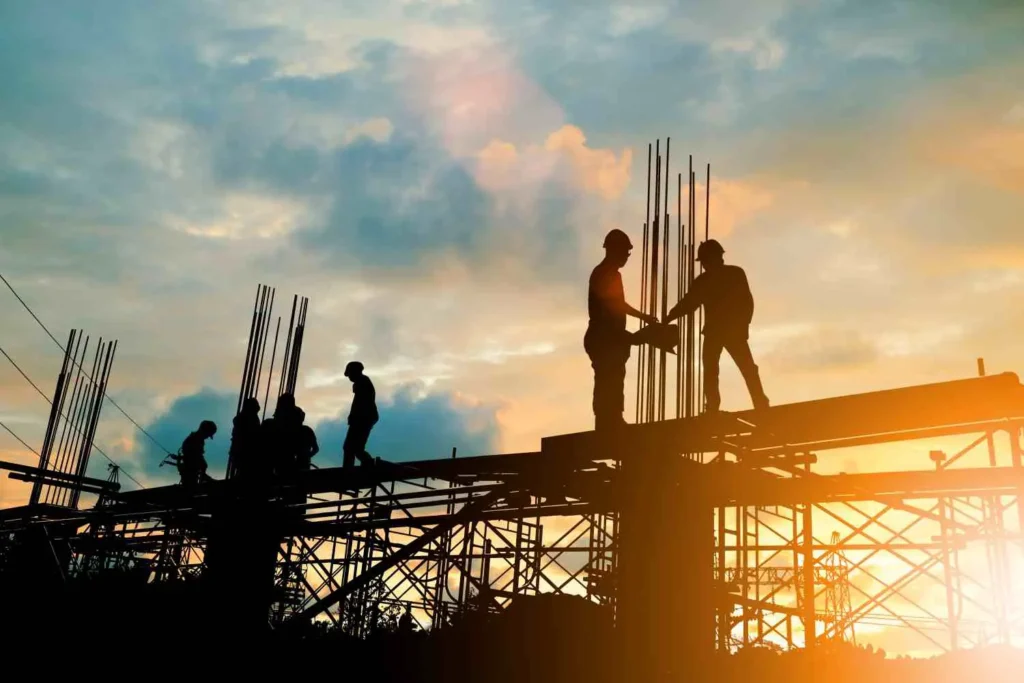 4 Workers Working at a Construction site | Safety Audit