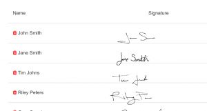 signatures
