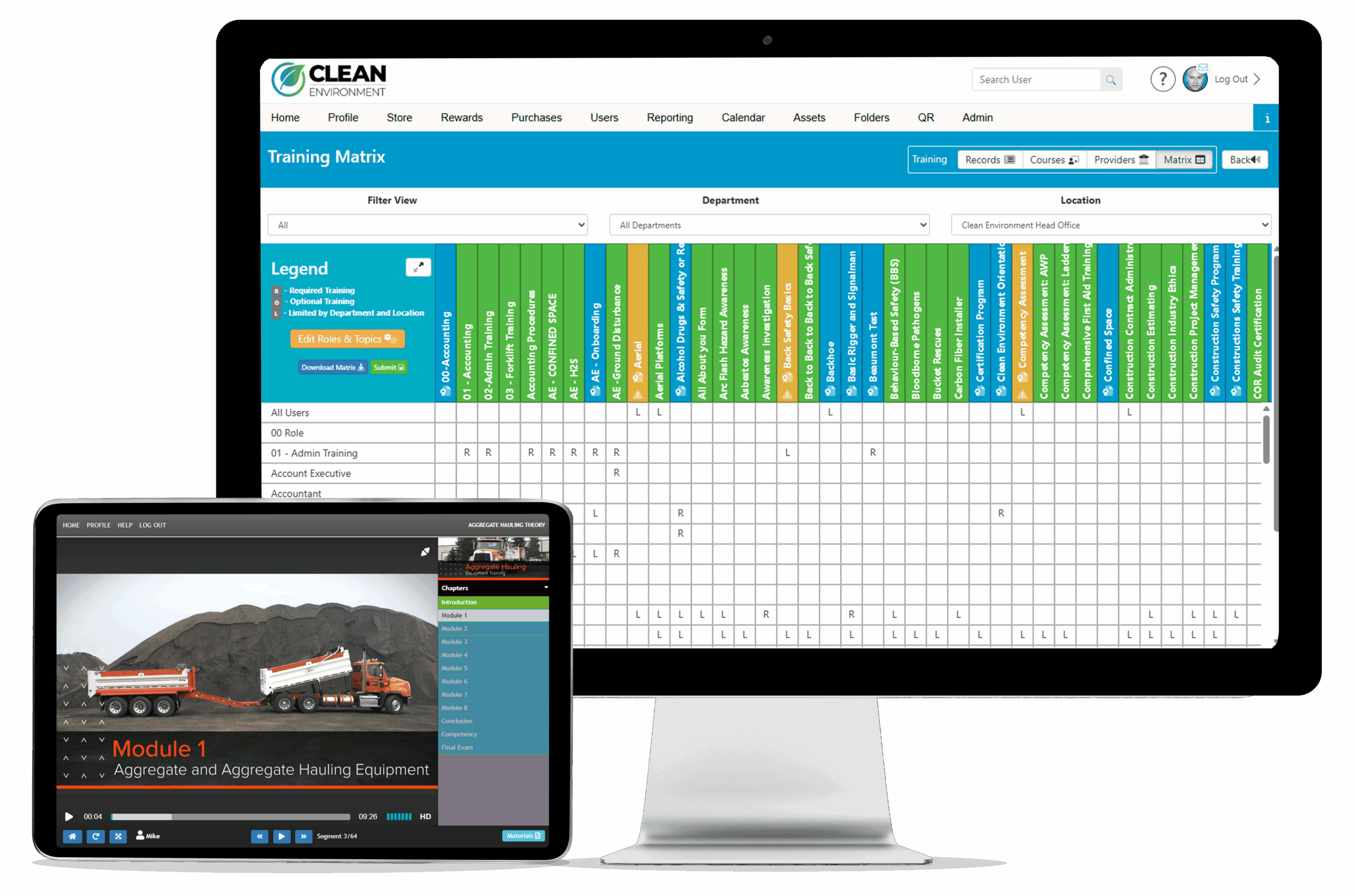 Desktop Widescreen Training Matrix Screenshot
