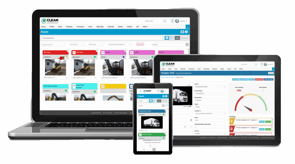 Site Audit with laptop tablet phone