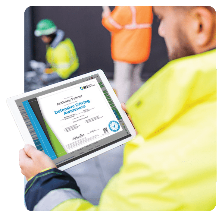 Defensive driving course certificate