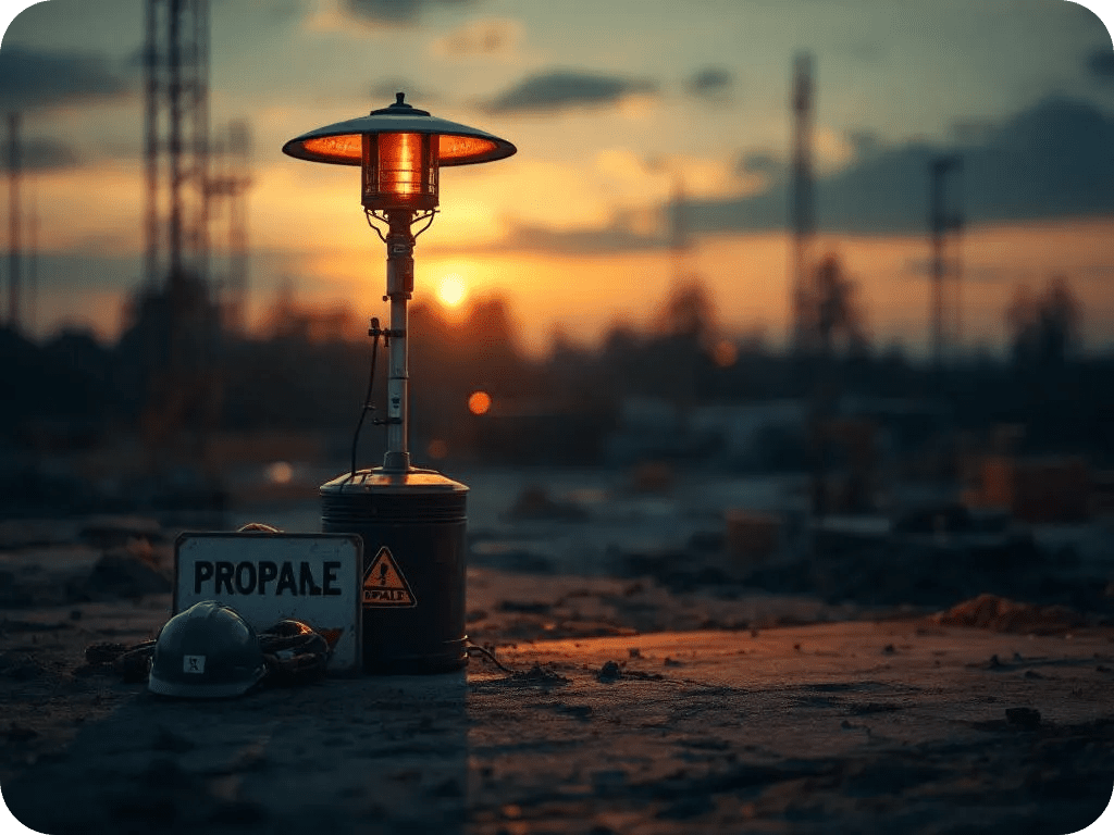 Industrial propane storage site showing need for proper ventilation and security.