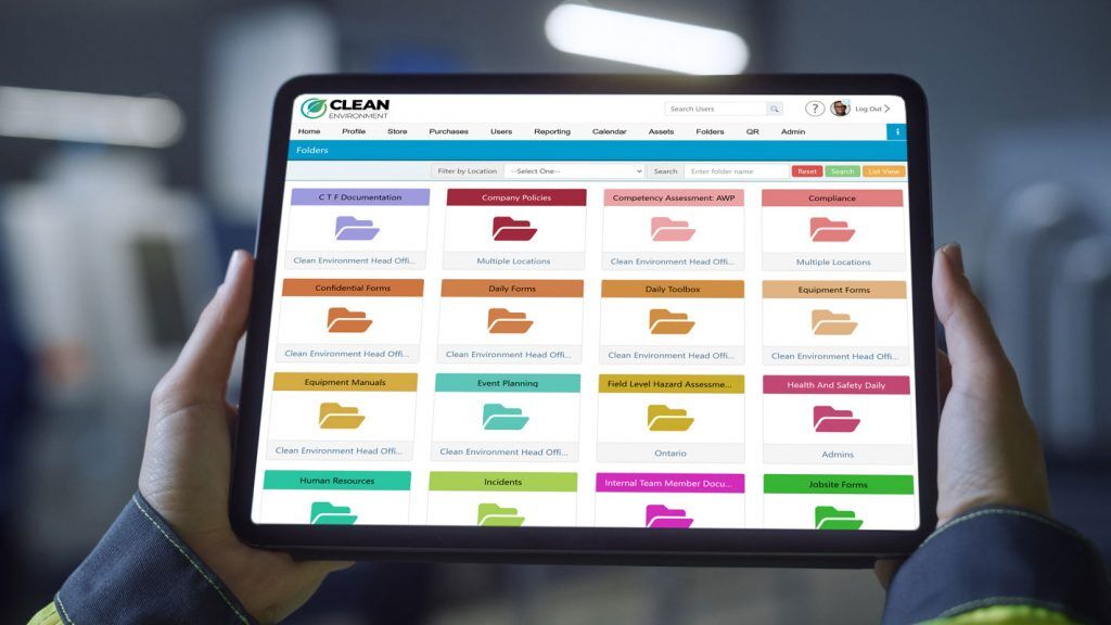 digital safety forms on tablet