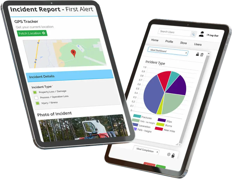 Incident report on tablet