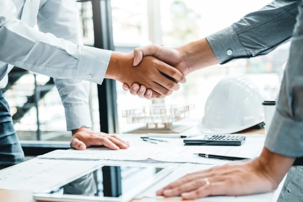office handshake representation
