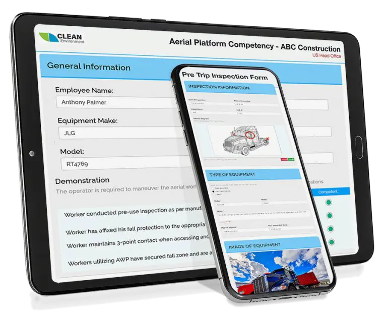 Digital forms for vehicle inspection