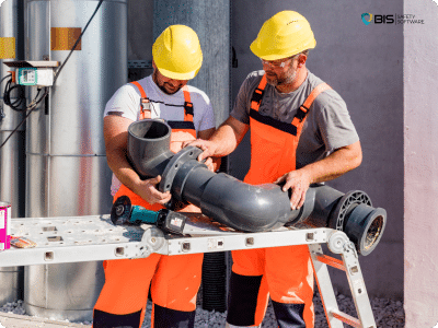 Pipeline Safety Training | Workers at Construction site fitting large pipes